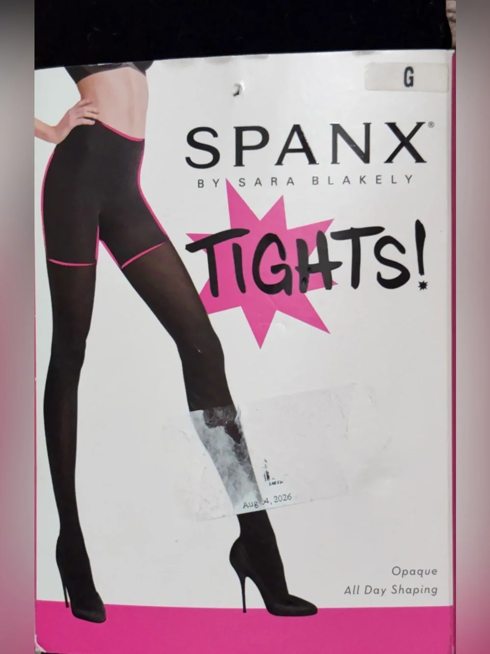 NWT Spanx Tights Black Opaque Shaping Control Top  - large